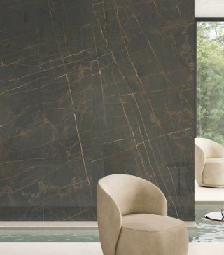 XL marble look floor tile Atlas grey matt and polished 120x260 cm