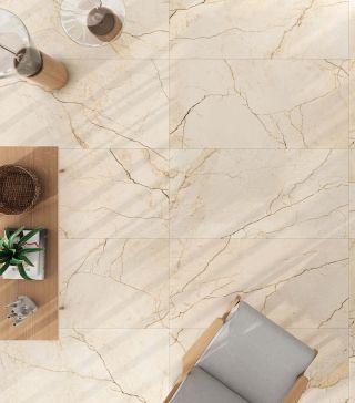 Marble look floor tile Avorio Cream matt and polished various formats
