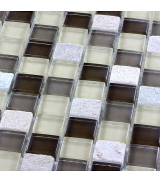 Mosaic Tile Savena Natural Stone Glass 30x30 cm