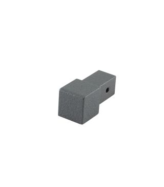 Square edge corner piece, Aluminum, Height: 10 mm, texture coated grey metallic