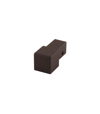 Square edge corner piece, Aluminum, Height: 11 mm, texture coated umbra