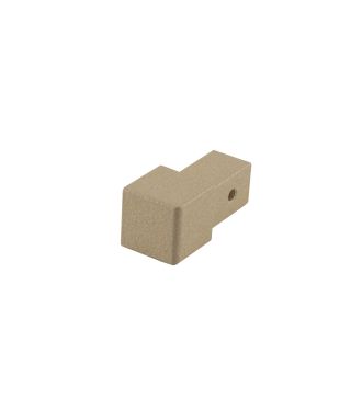 Square edge corner piece, Aluminum, Height: 11 mm, texture coated sand