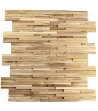 Holz Wandverblender Natural Schmal Teak Holz 15x60 cm