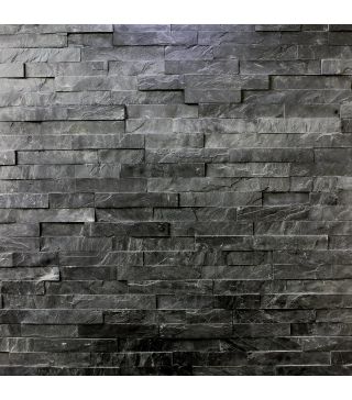 Slate Anthracite Stone Strip Wall Strip Natural Stone 15x60 cm
