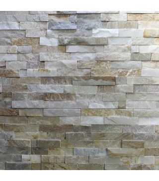 Veneer Stone Brickstone Beige-Grey Natural Stone 15x60 cm