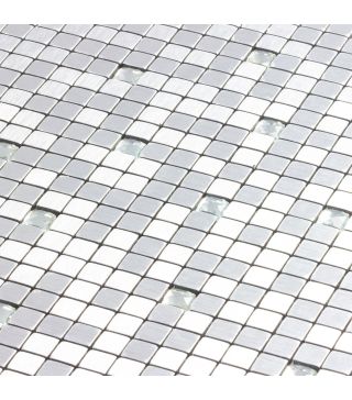 Mosaic Tile Aluminium Strip Tiny Diamond Matt 30x30 cm