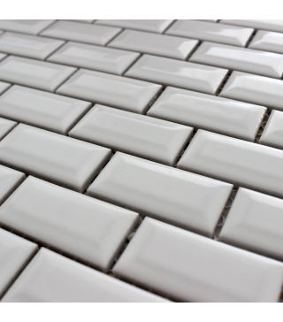 Mosaic Tile Metro White Glossy 30x30 cm
