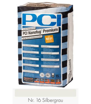 PCI Nanofug Premium 15 kg zak nr. 16 Zilvergrijs