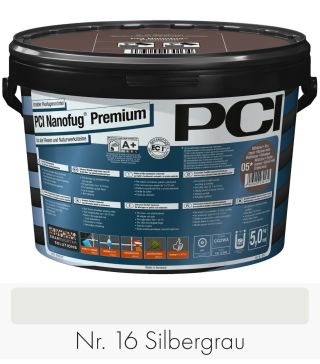PCI Nanofug Premium 5 kg bucket No. 16 Silver grey