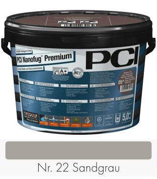 PCI Nanofug Premium 5 kg bucket No. 22 Sand grey