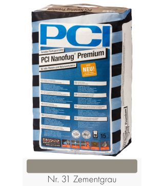 PCI Nanofug Premium 15 kg bag No. 31 Cement grey