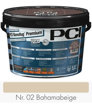PCI Nanofug Premium 5 kg bucket No. 02 Bahama beige