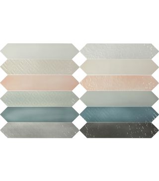 Wall Tile Optics Glossy Metro Style Normal and Decor 6.5x33.2 cm
