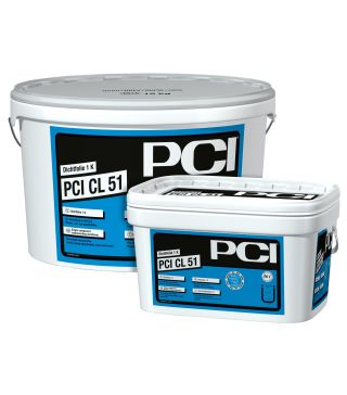 PCI CL 51 Dichtfolie 1K, Weiss, Wasserdichte, flexible Abdichtung unter Fliesen und Platten, 8 kg Eimer