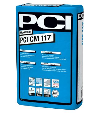 PCI CM 117 Tegellijm Flex, voor het leggen van keramische tegels en platen, grijs, 25 kg zak
