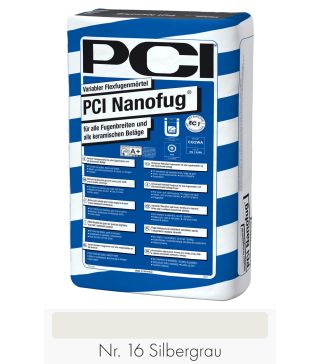 PCI Nanofug 15 kg zak Nr. 16 Zilver Grijs