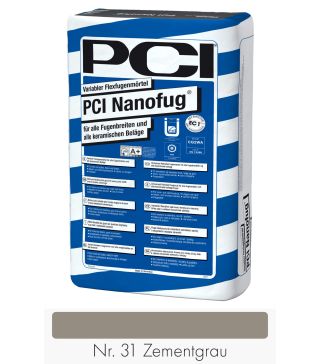 PCI Nanofug 15 kg Sack Nr. 31 Zementgrau