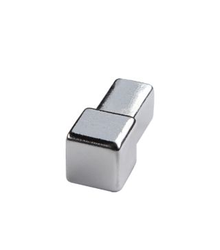 Square edge corner piece, Stainless steel, Height: 12.5 mm, chrome look