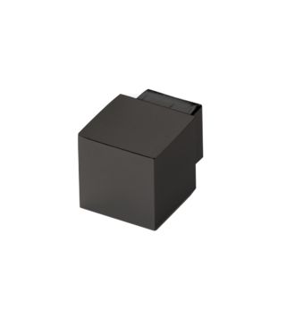 Square edge corner piece, Aluminum, Height: 11 mm, powder coated black matt RAL 9005
