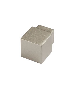 Square edge corner piece, Aluminum, Height: 10 mm, titan anodized