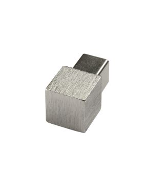 Quadro-Eckstück, Aluminium, Höhe: 7 mm, titan hochglanz-eloxiert Feinschliff