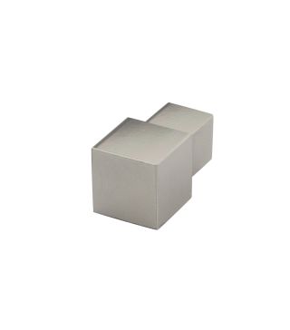 Square edge corner piece, Aluminum, Height: 12.5 mm, titan high-gloss anodized