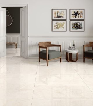 Marble look floor tile Savanna polished various formats