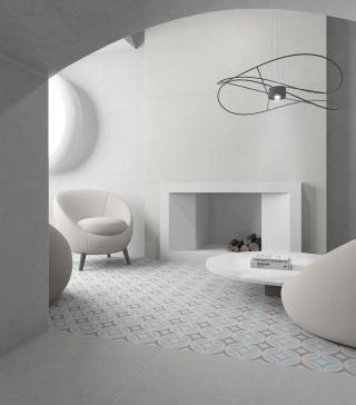 Decor Floor tile Classics Spring Silver Matt 22.3x22.3 cm