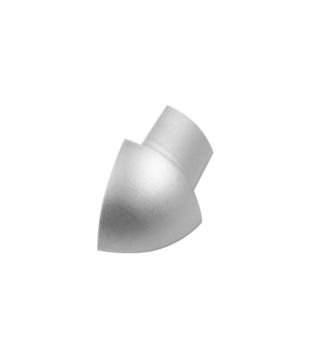 Round edge external corner, Aluminum, Height: 10 mm, silver anodized