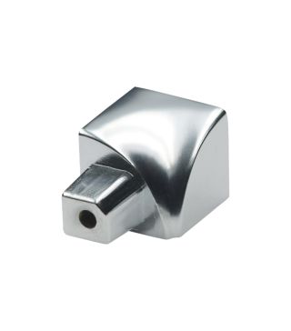 Round edge internal corner, Aluminum, Height: 12.5 mm, silver high-gloss anodized