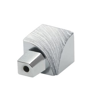 Round edge internal corner, Aluminum, Height: 12.5 mm, silver high-gloss anodized brushed