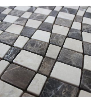 Mosaic Tile Fluctus Brown Matt 30x30 cm