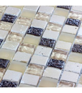 Mosaic Tile Baviera Par Matt Glossy 30x30 cm
